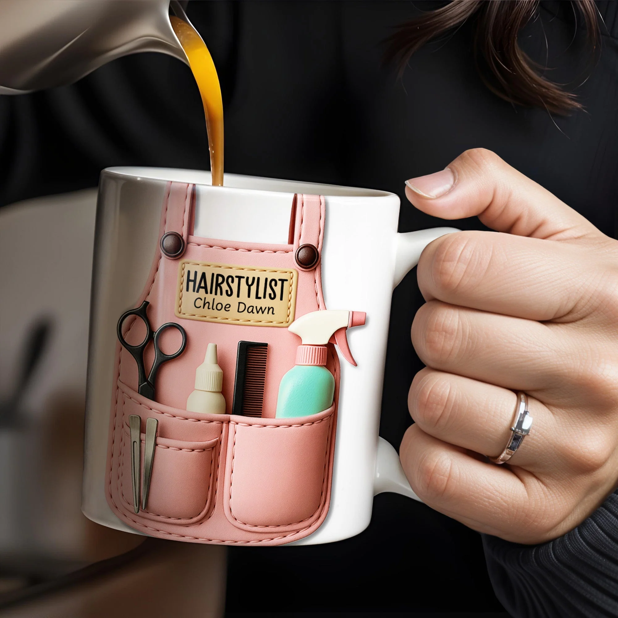 HAIRSTYLIST Personalized Custom Coffee Mug, Perfect Hairstylist Gift - Image 6