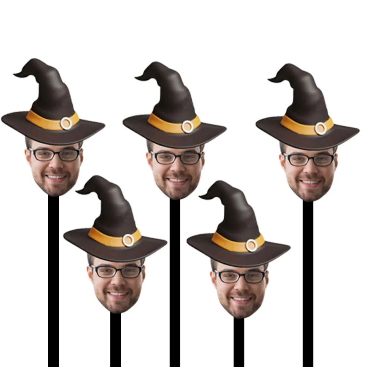 Halloween Drink Stirrers Personalized Witch Face Photo Drink Stirrers - Image 6