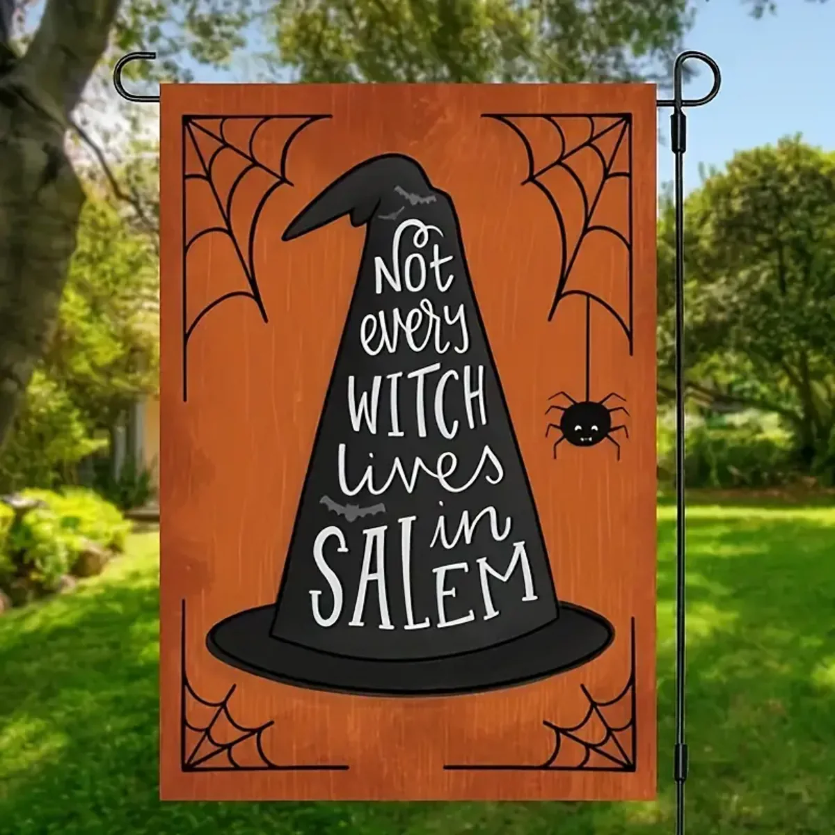 Halloween Garden Flag Not Every Witch Lives in Salem - Image 3