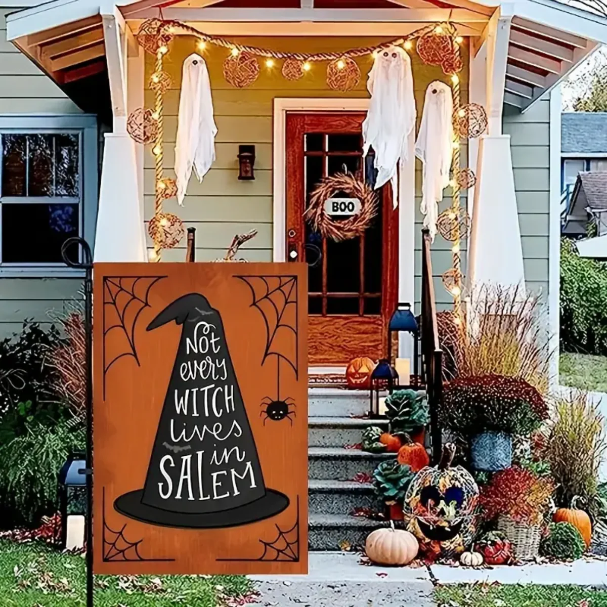 Halloween Garden Flag Not Every Witch Lives in Salem - Image 4