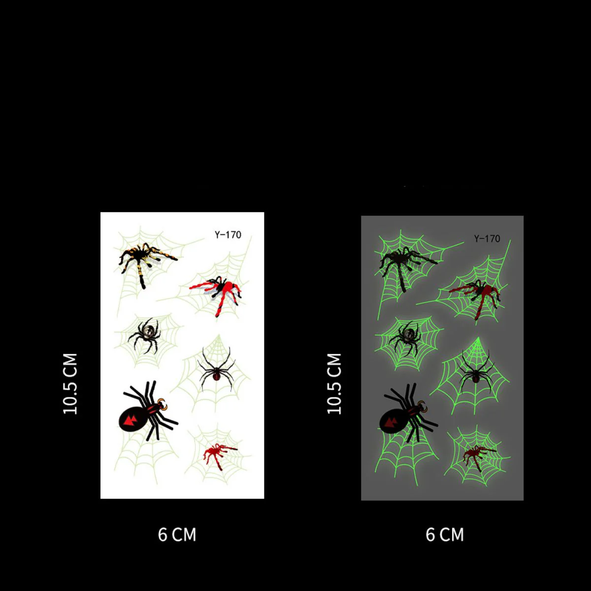 Halloween Glow In The Dark Tattoo Stickers - Image 11