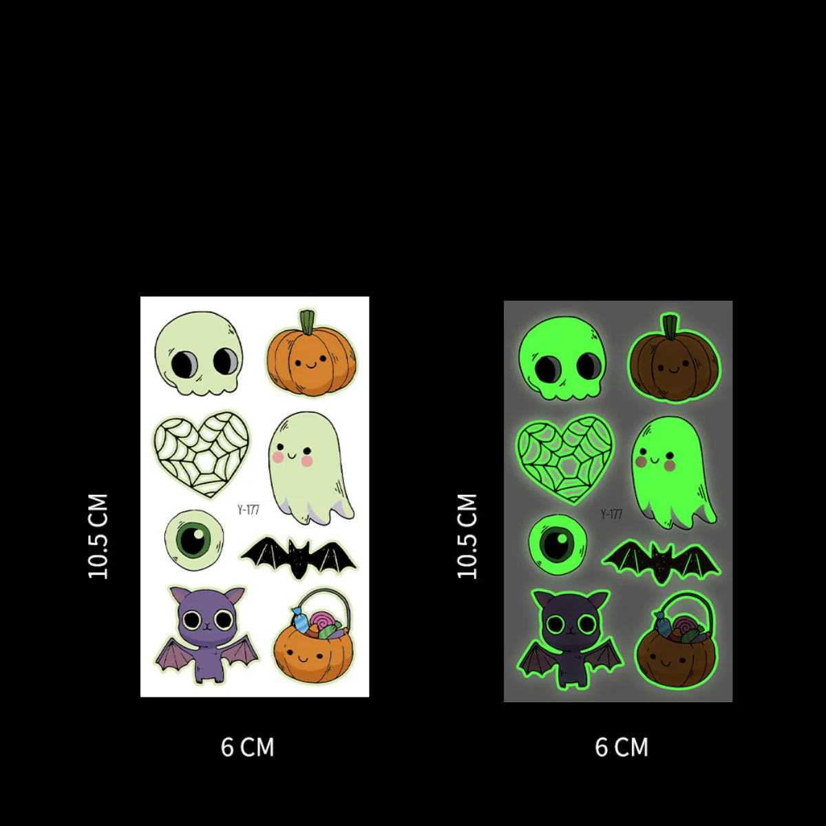 Halloween Glow In The Dark Tattoo Stickers - Image 18