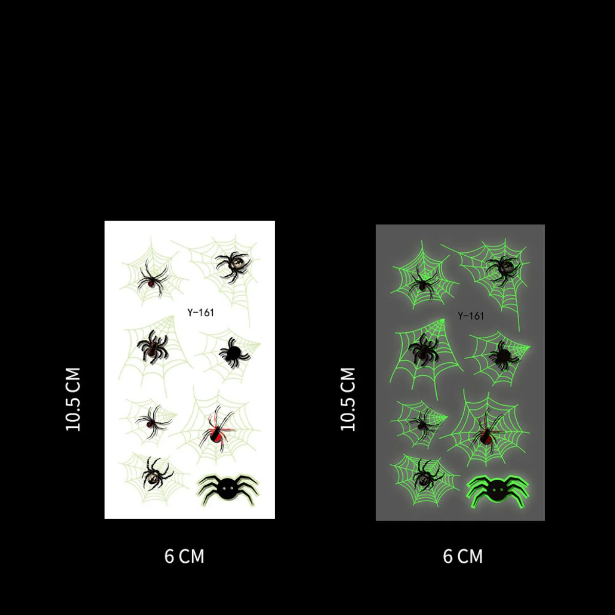 Halloween Glow In The Dark Tattoo Stickers - Image 2