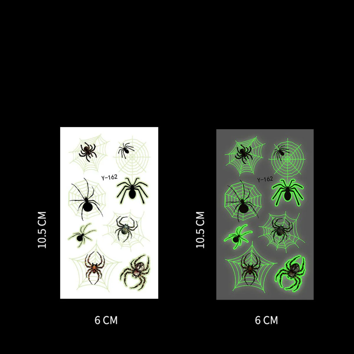 Halloween Glow In The Dark Tattoo Stickers - Image 3