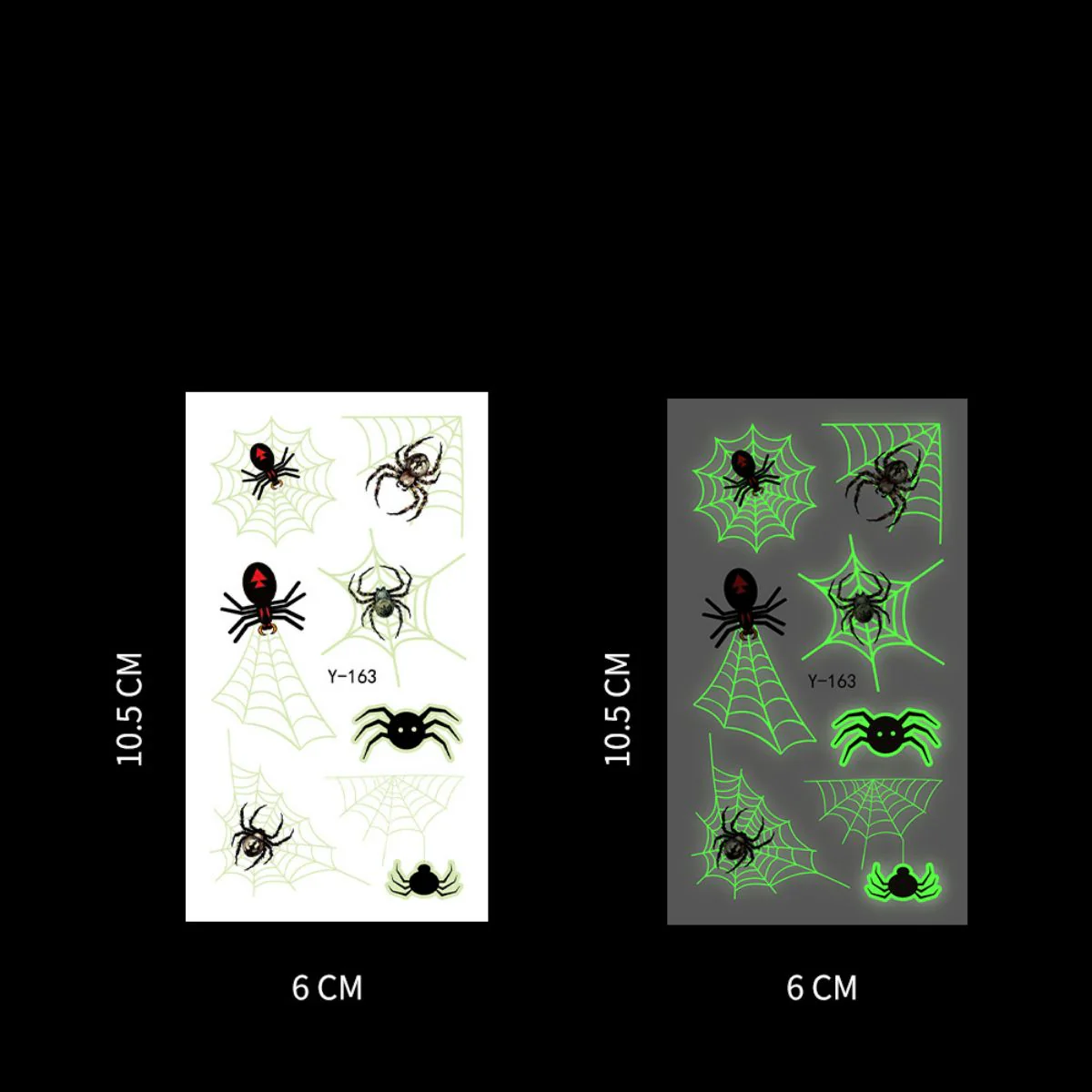 Halloween Glow In The Dark Tattoo Stickers - Image 4