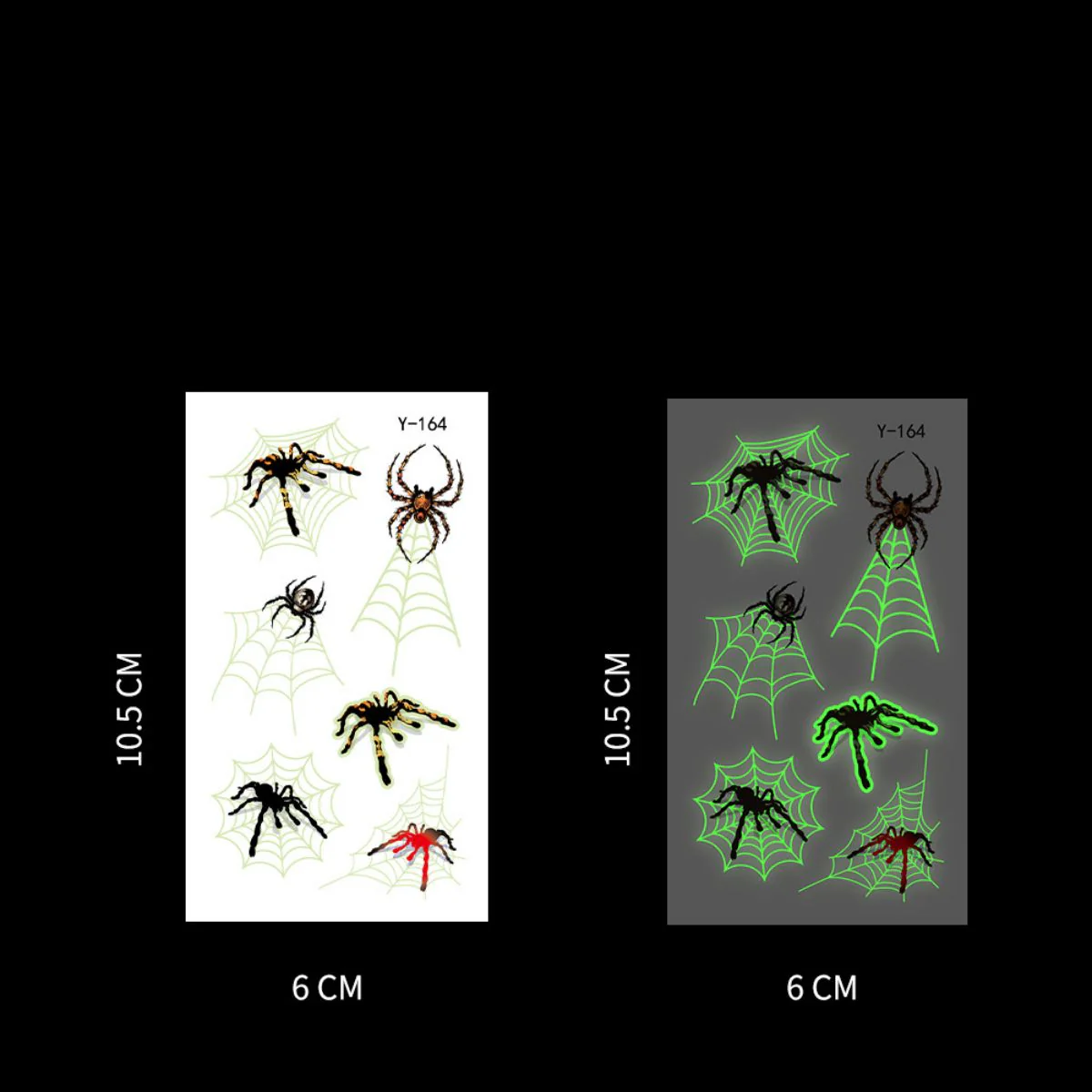 Halloween Glow In The Dark Tattoo Stickers - Image 5