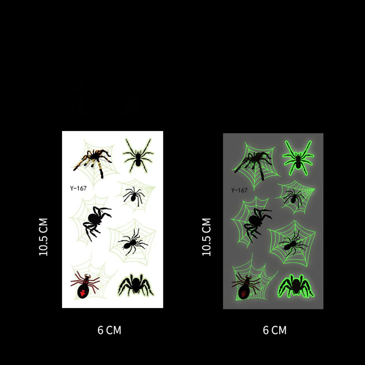 Halloween Glow In The Dark Tattoo Stickers - Image 8