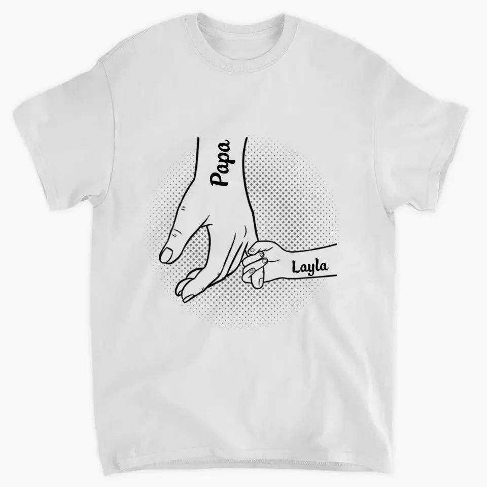 Hand in Hand I Will Always Protect You Family Personalized T-Shirt - Image 5