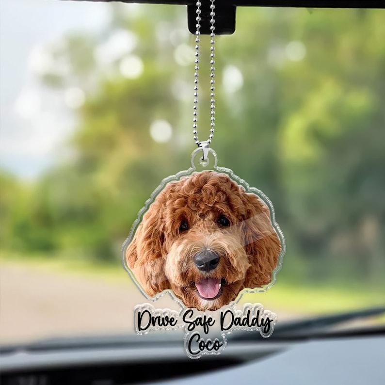 Hanging Dog Photo Personalized Acrylic Car Ornament Gift For Pet Lovers - Image 13