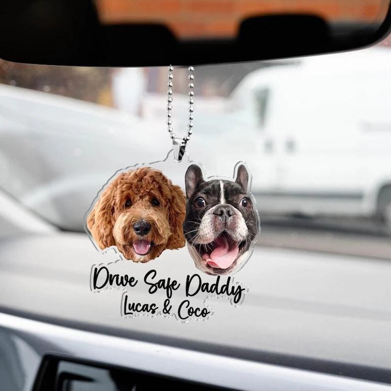 Hanging Dog Photo Personalized Acrylic Car Ornament Gift For Pet Lovers - Image 15