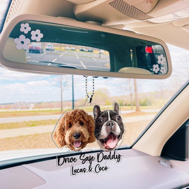 Hanging Dog Photo Personalized Acrylic Car Ornament Gift For Pet Lovers - Image 4