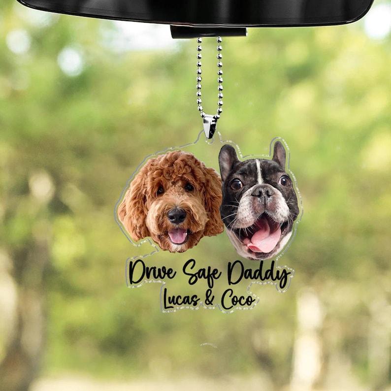 Hanging Dog Photo Personalized Acrylic Car Ornament Gift For Pet Lovers - Image 6