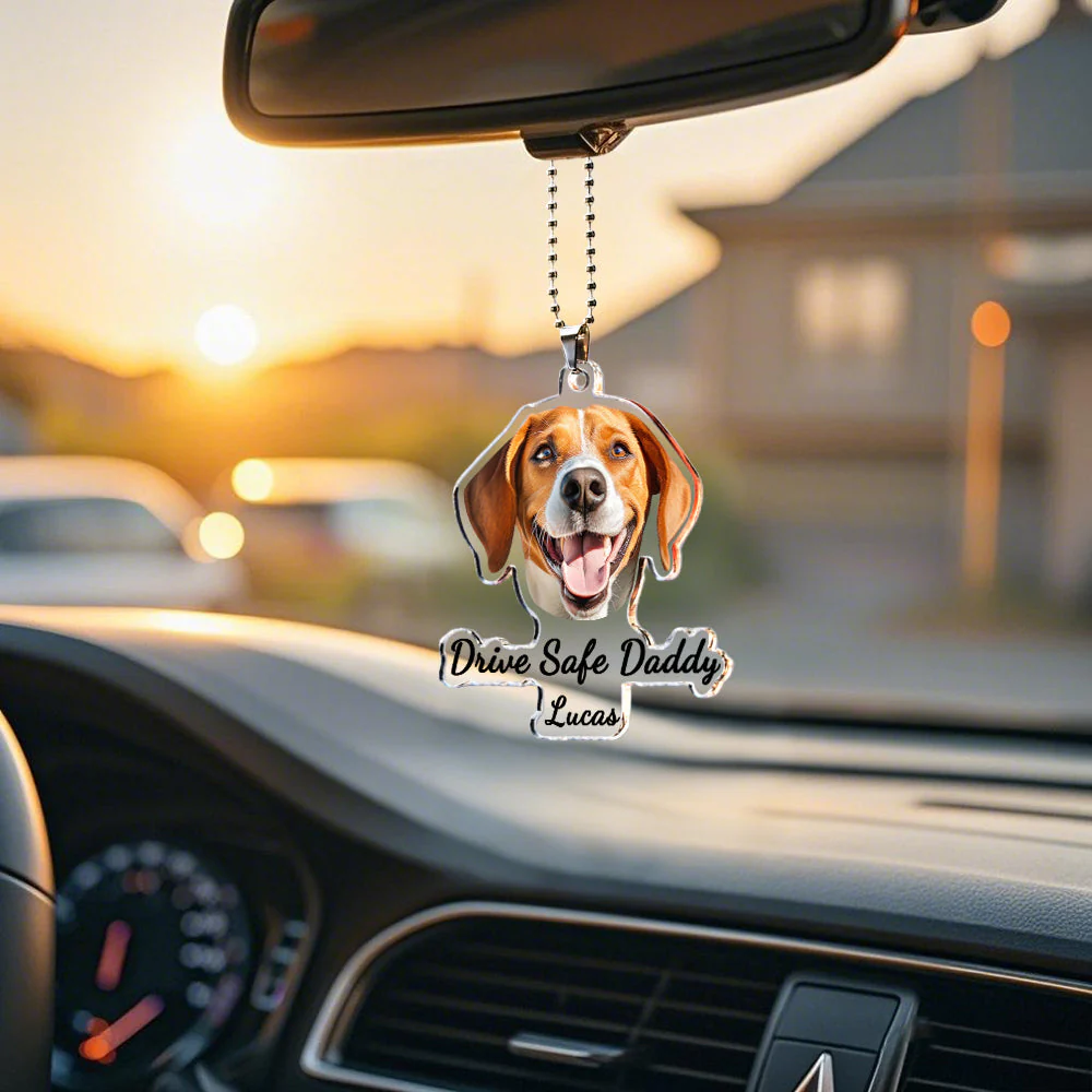 Hanging Dog Photo Personalized Acrylic Car Ornament Gift For Pet Lovers - Image 8
