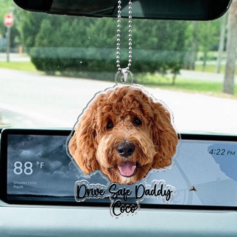 Hanging Dog Photo Personalized Acrylic Car Ornament Gift For Pet Lovers - Image 9