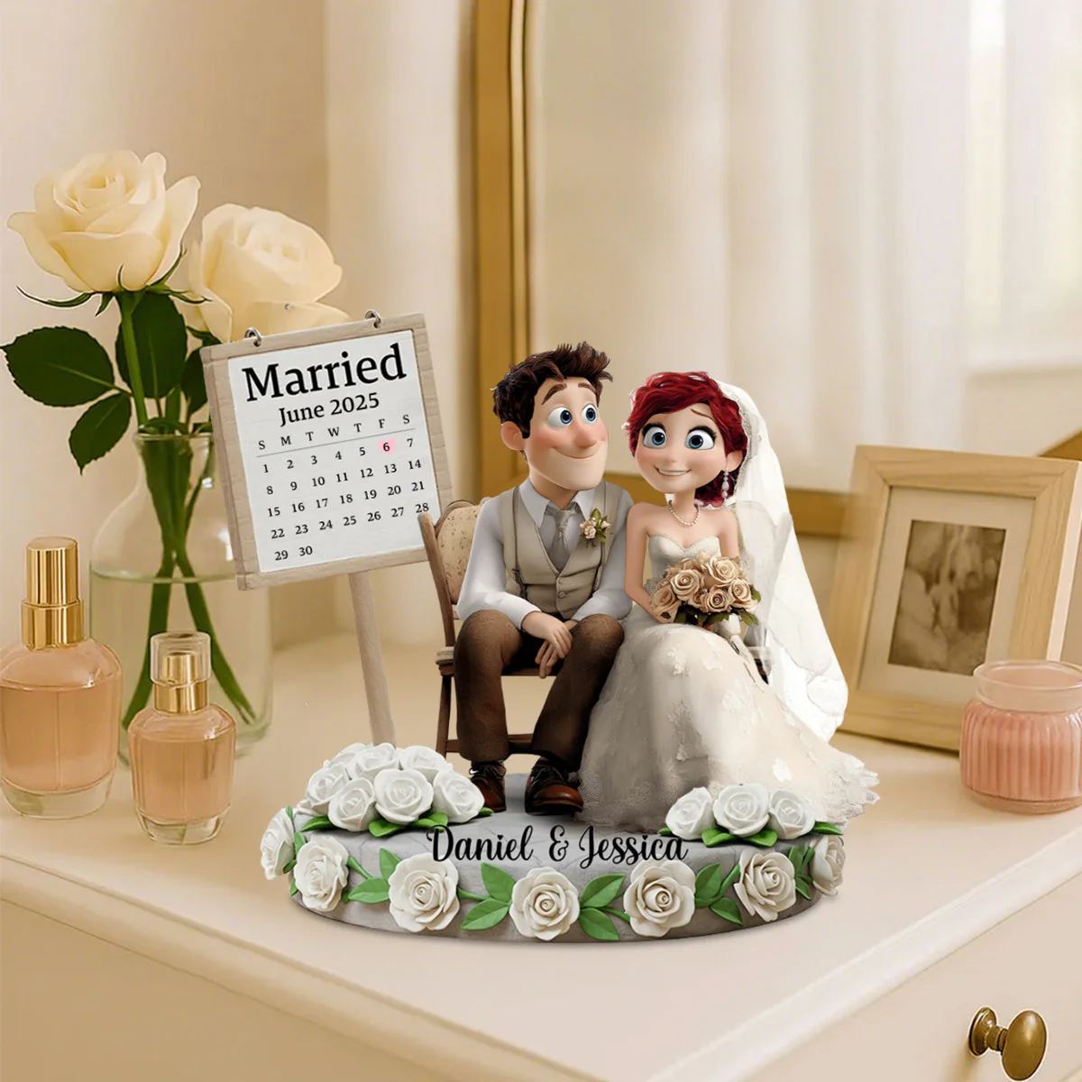Happily Ever After - Personalized Couple Acrylic Plaque - Image 3