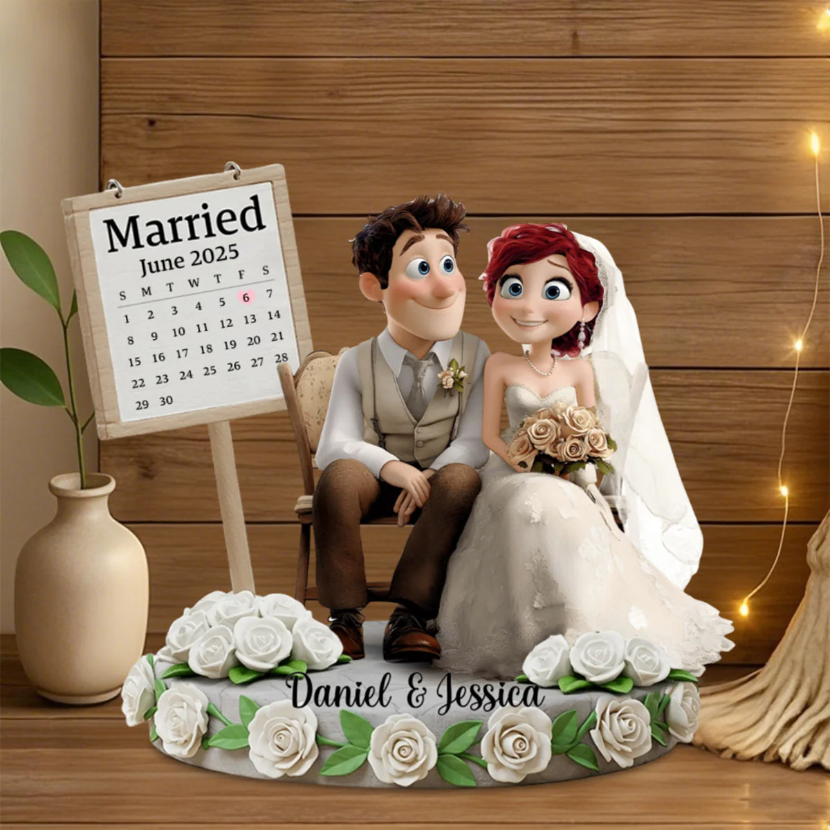 Happily Ever After - Personalized Couple Acrylic Plaque - Image 4
