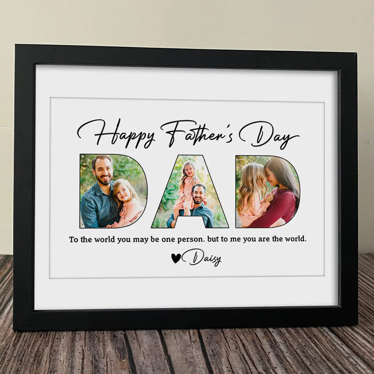 Happy Father's Day Personalized Family Picture Frame - Image 4