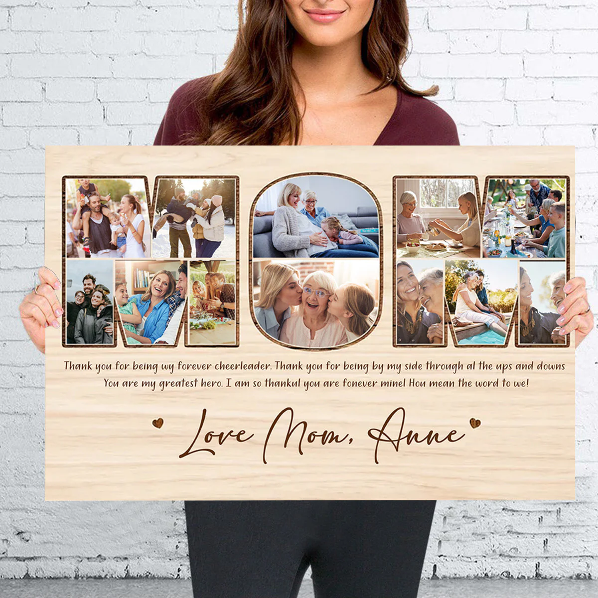 Happy Mother's Day! Personalized Mom Photo Canvas, Custom Photo Collage Wall Art - Image 5