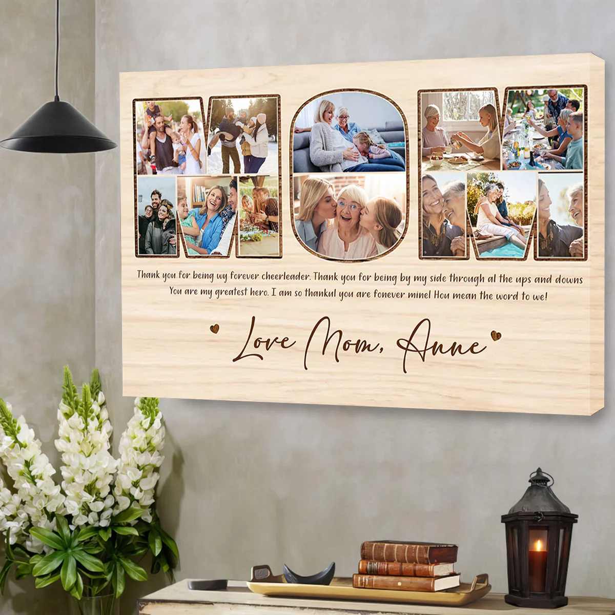 Happy Mother's Day! Personalized Mom Photo Canvas, Custom Photo Collage Wall Art - Image 6