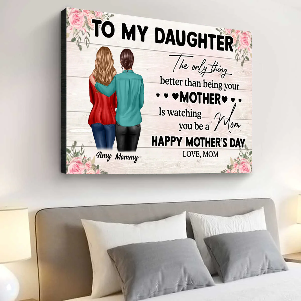 Happy Mother's Day! Personalized Poster, Mother's Day 2025 Gift for Daughter - Image 3