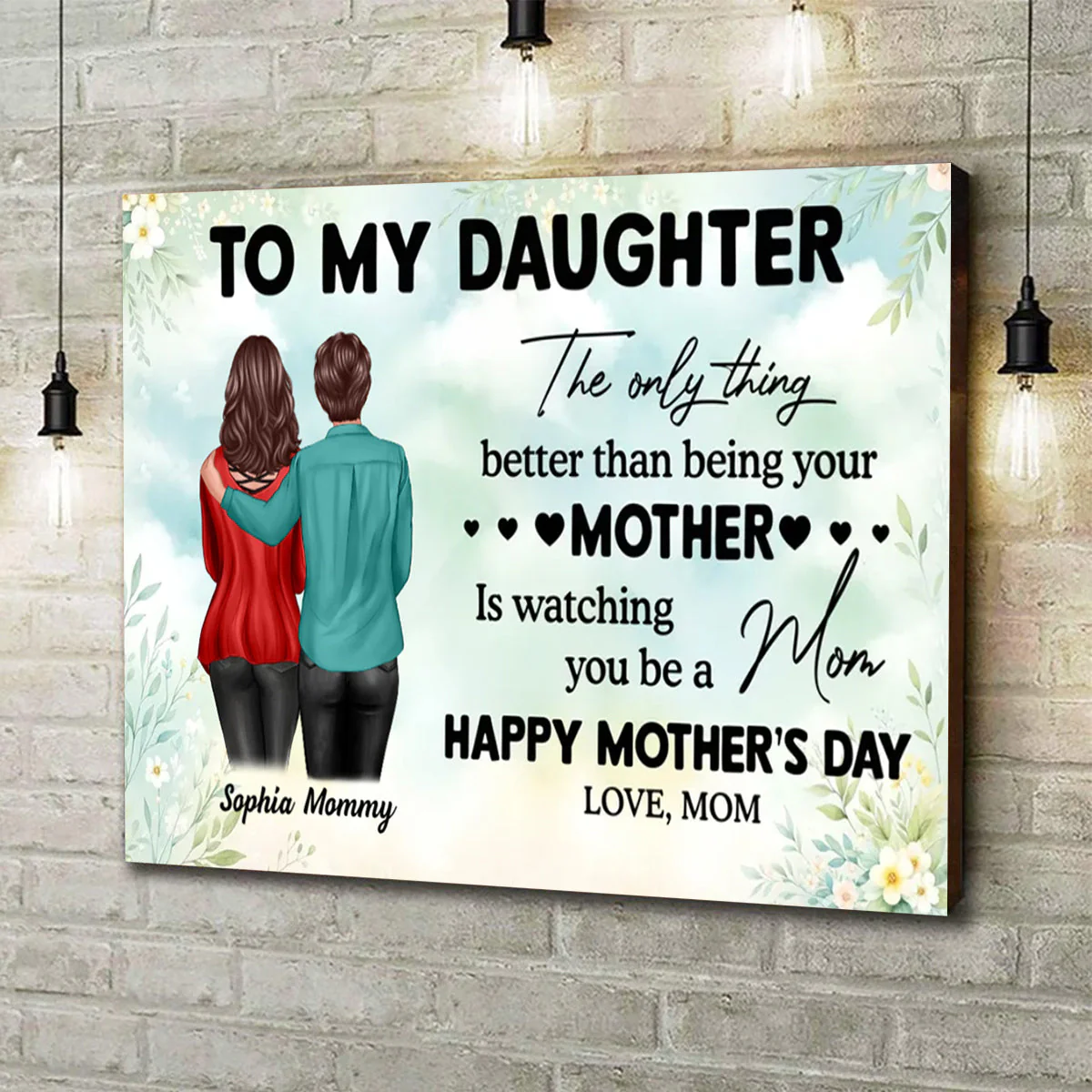 Happy Mother's Day! Personalized Poster, Mother's Day 2025 Gift for Daughter - Image 6