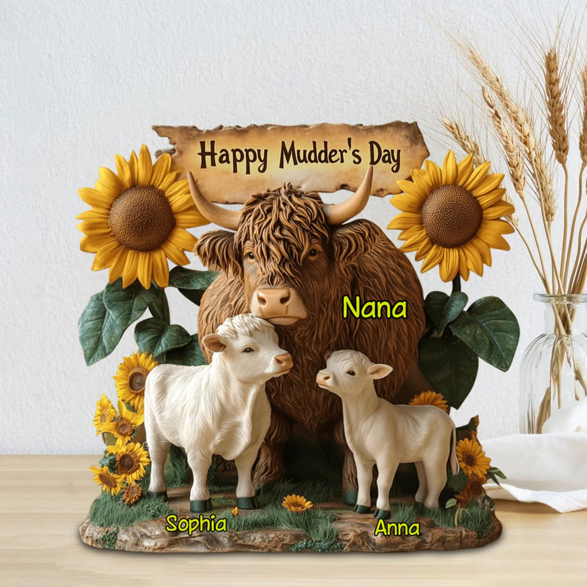 Happy Mudder's Day - Personalized Mother Custom Shaped Acrylic Plaque - Image 2
