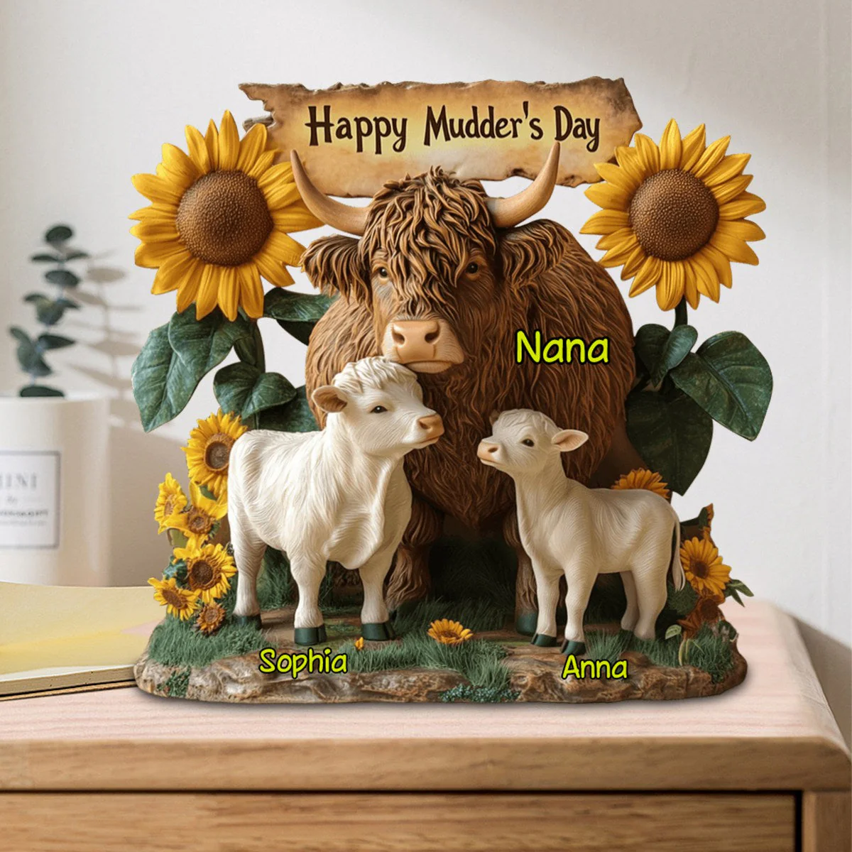 Happy Mudder's Day - Personalized Mother Custom Shaped Acrylic Plaque - Image 4