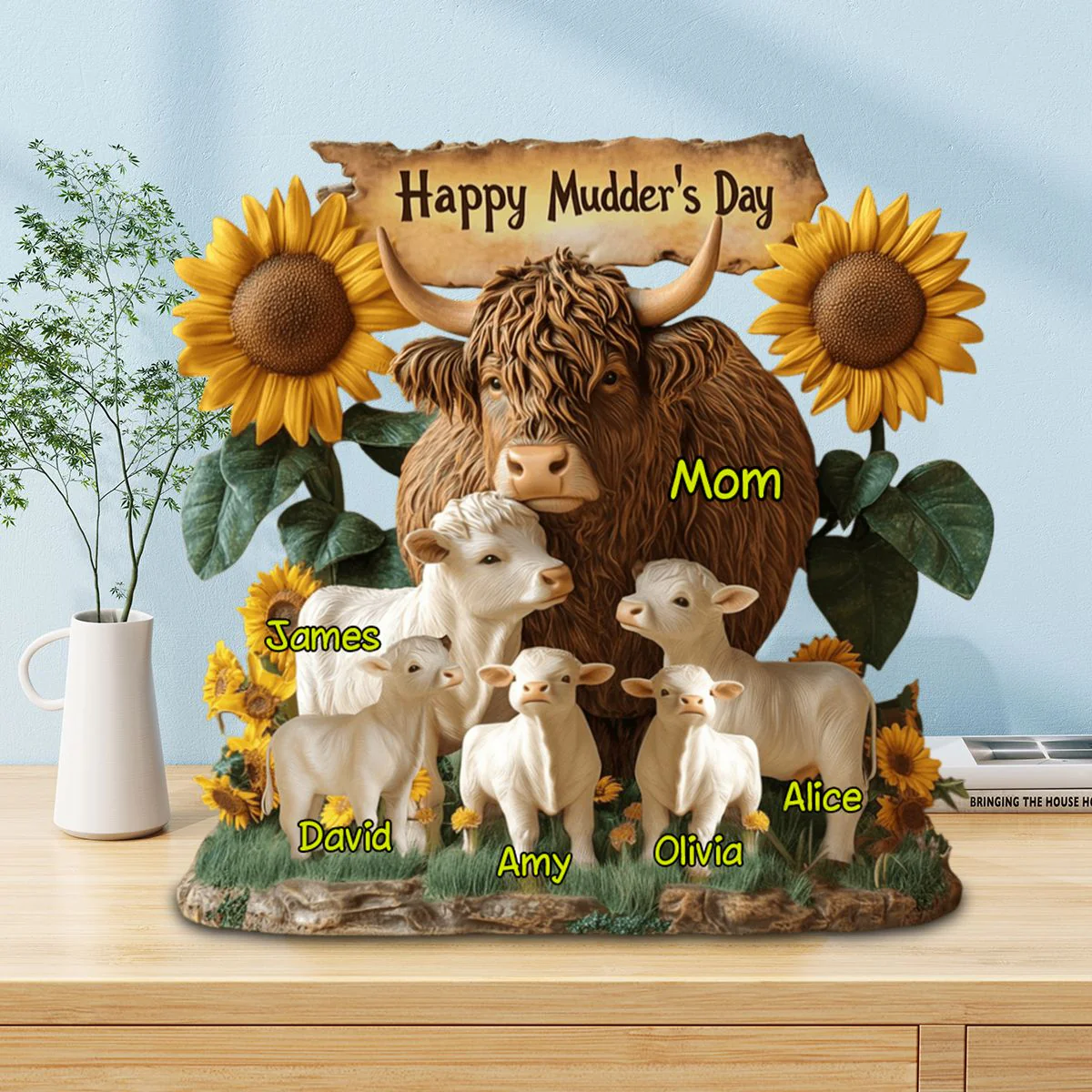 Happy Mudder's Day - Personalized Mother Custom Shaped Acrylic Plaque - Image 5