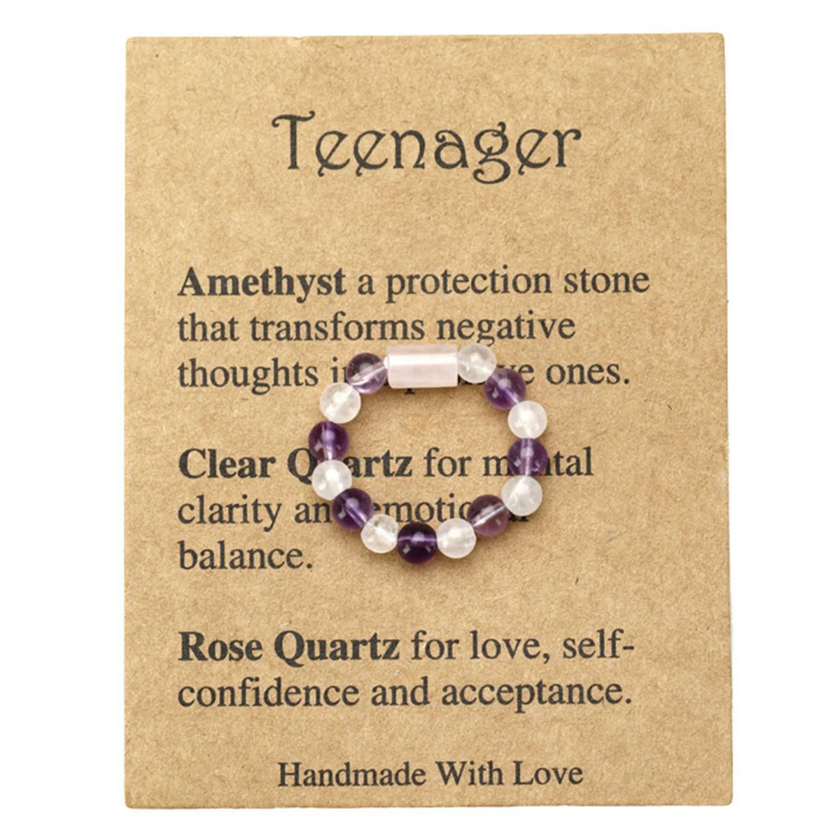 Healing crystals,Beaded elastic ring - Image 18