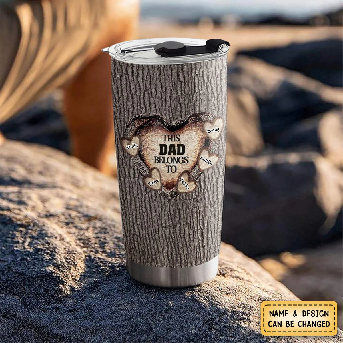 Heart Of Dad - Personalized Tumbler - Image 2