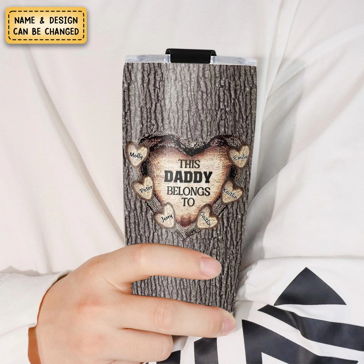 Heart Of Dad - Personalized Tumbler - Image 3