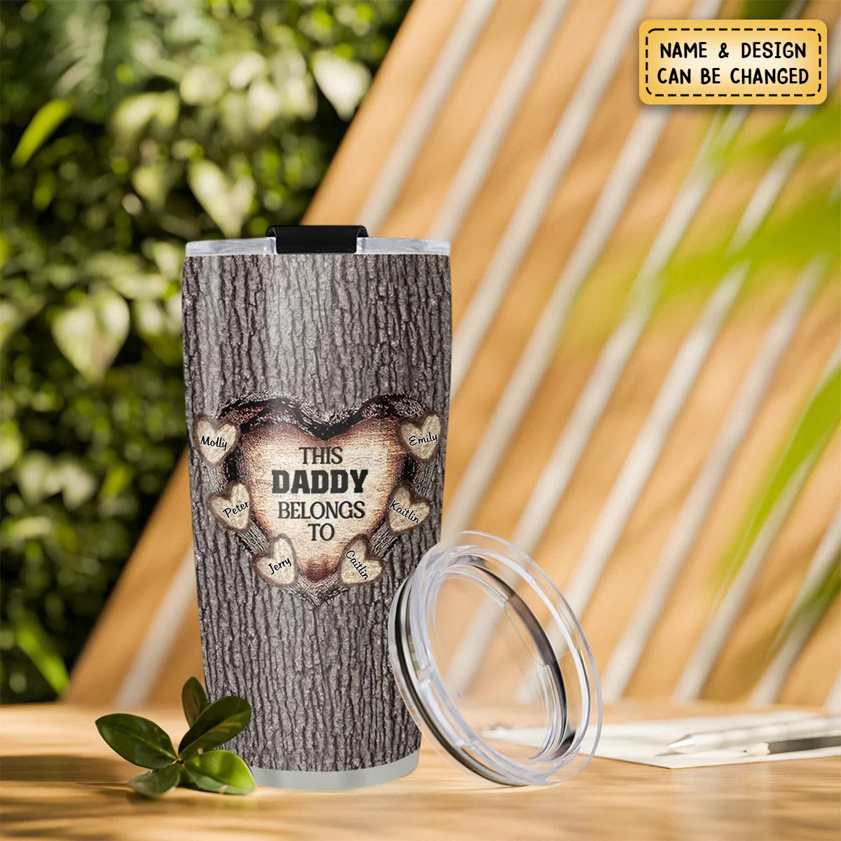 Heart Of Dad - Personalized Tumbler - Image 4