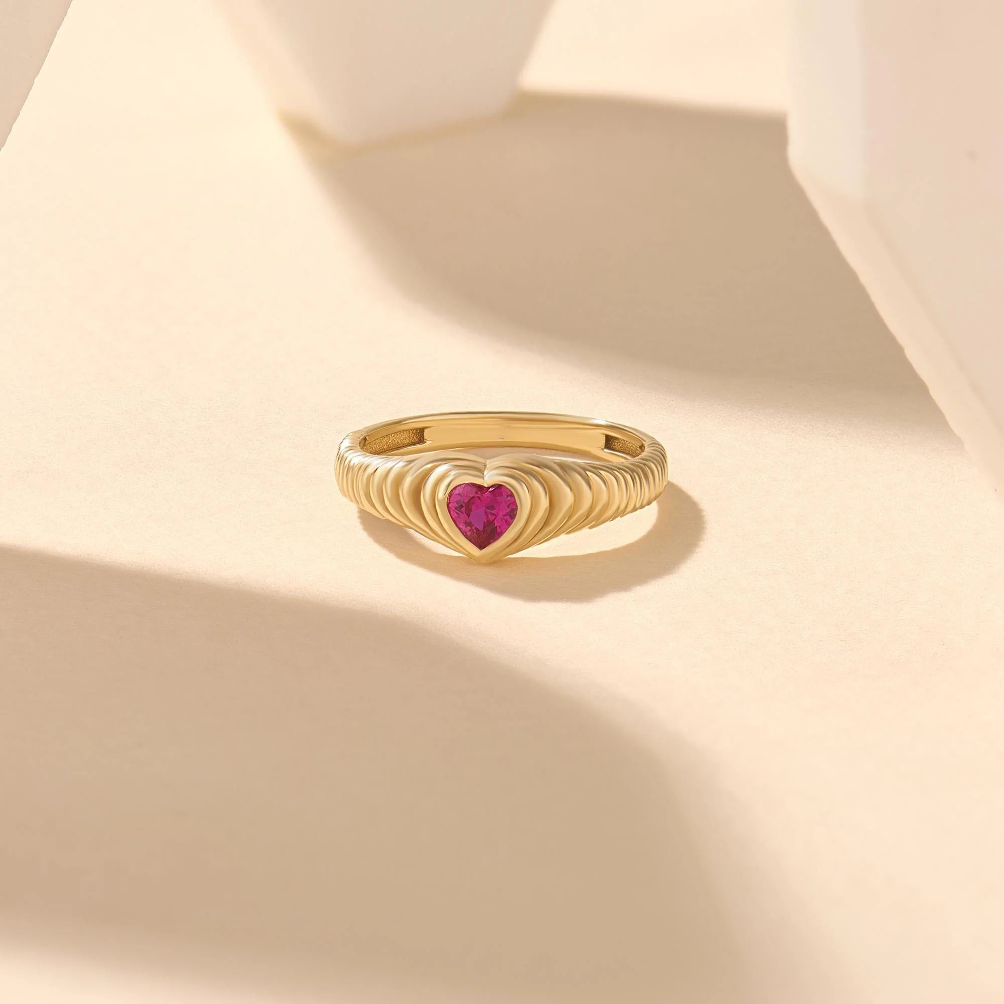 Heart-shaped Personalized Birthstone Ring - Image 4