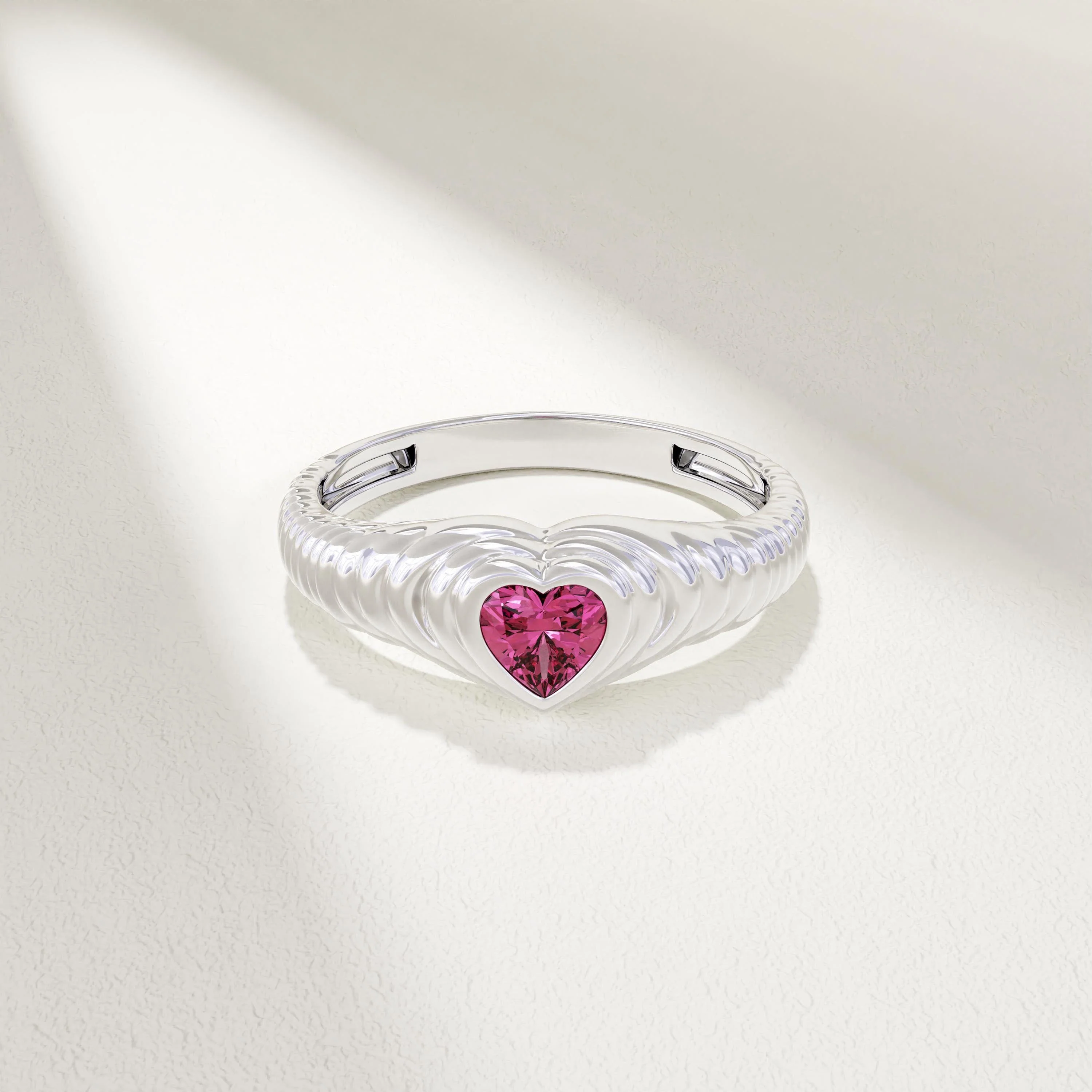 Heart-shaped Personalized Birthstone Ring - Image 5