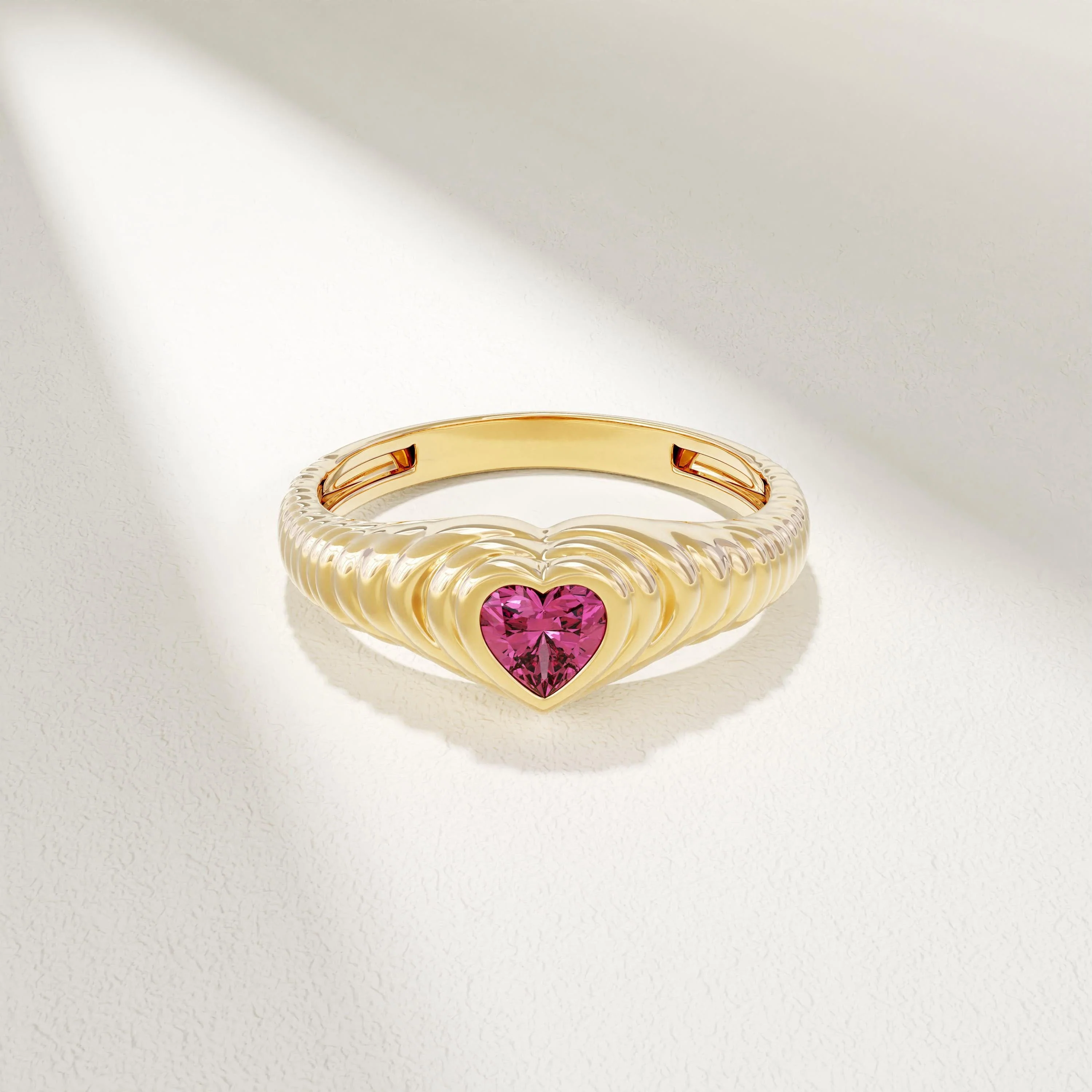 Heart-shaped Personalized Birthstone Ring - Image 7