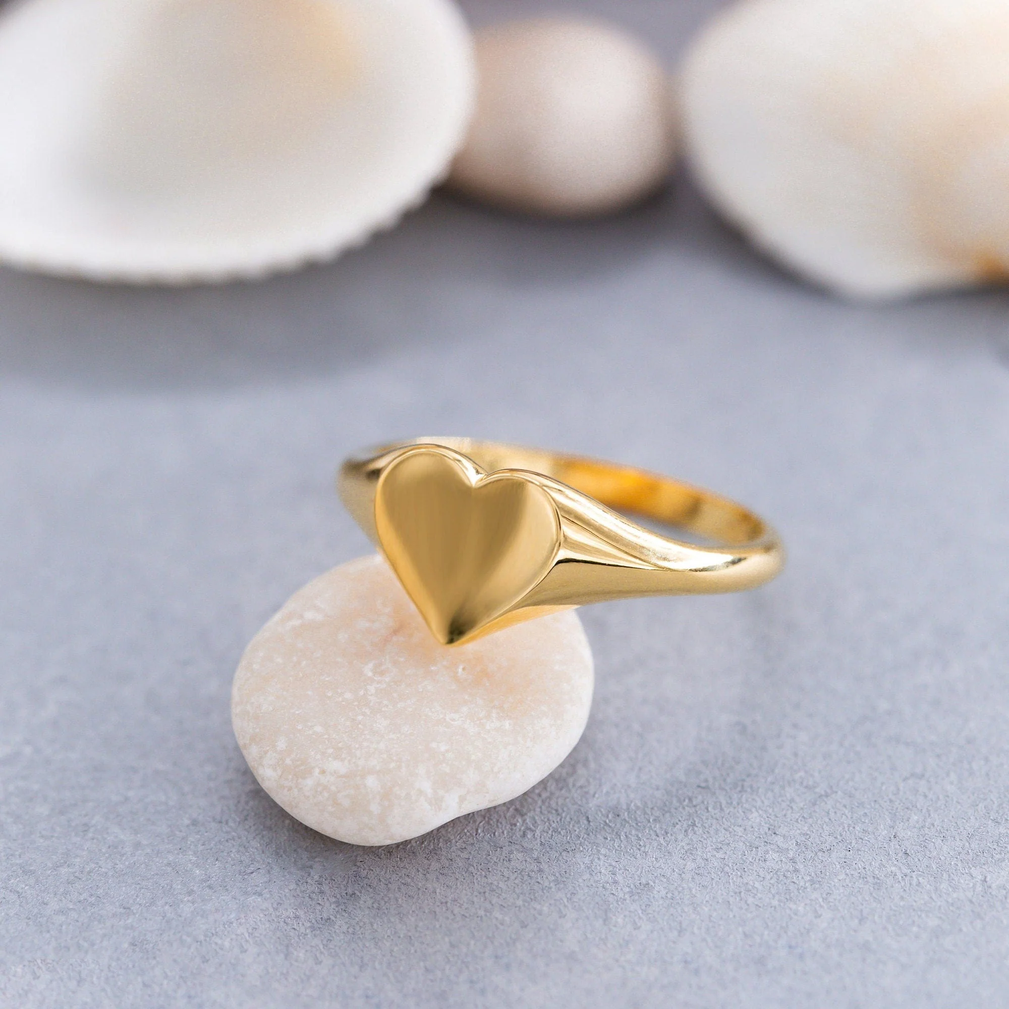Heart-shaped Personalized Initial Ring - Image 6