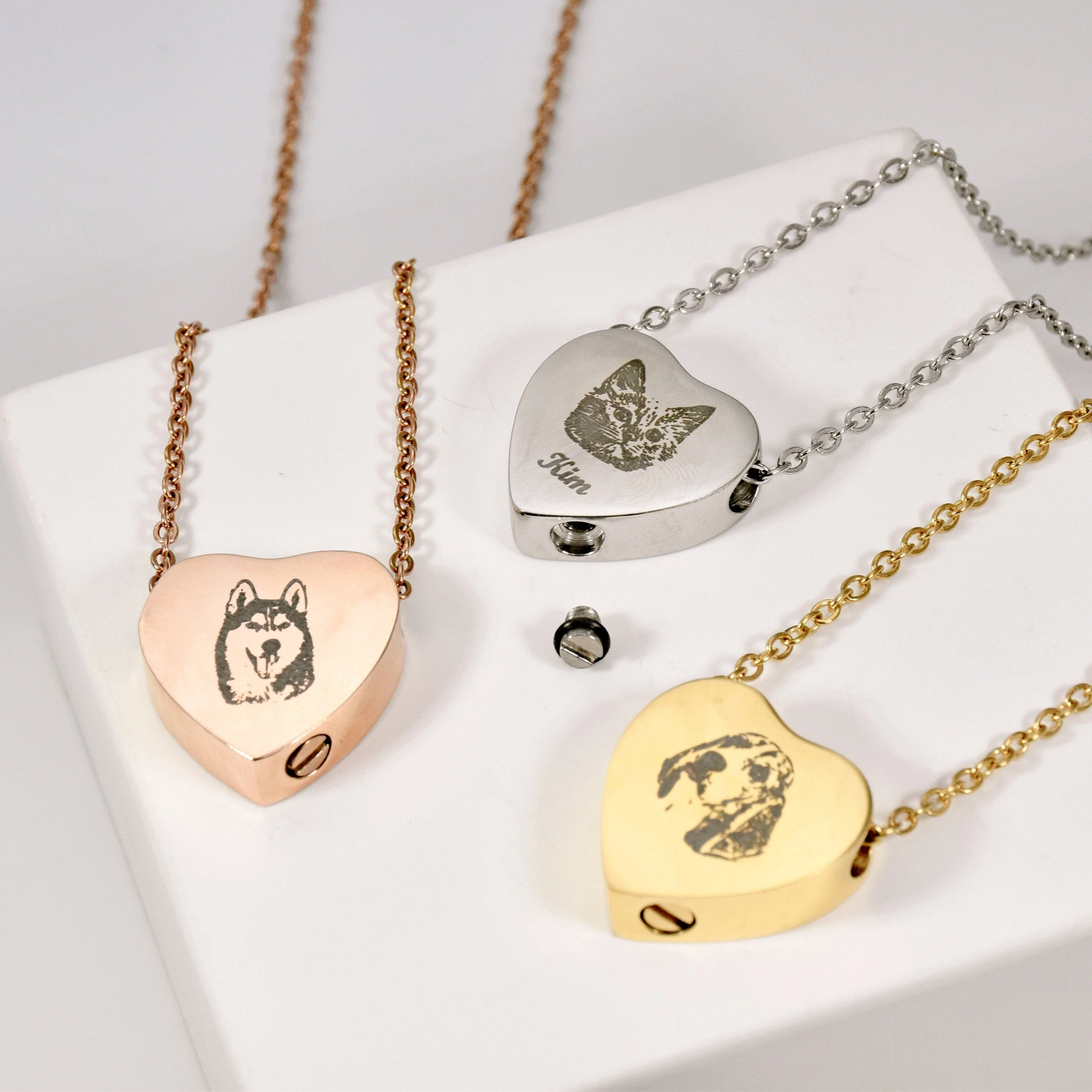 Heart Urn Pet Loss • Pet Urn Necklace Cremation Jewelry Personalized Memorial Gift For Pet Lovers - Image 6