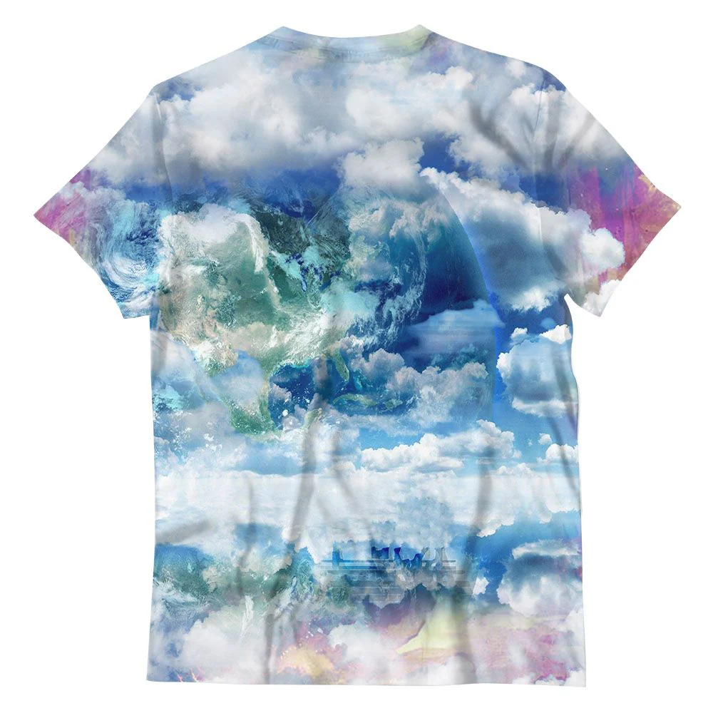 Heaven Rose Doves Blue In Loving Memory Forever Missing You Memorial Upload Photo Personalized T-shirt - Image 3