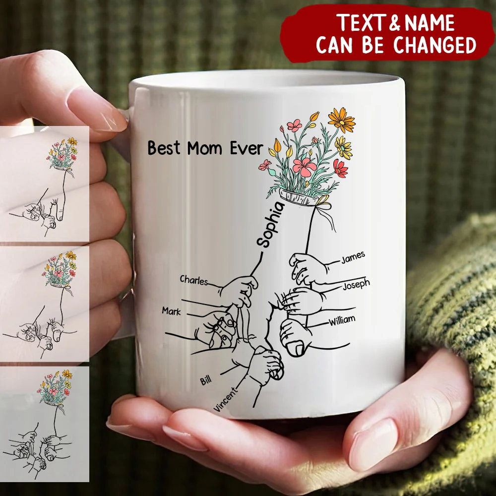 Holding Mom's Hand - Personalized Mug - Image 2