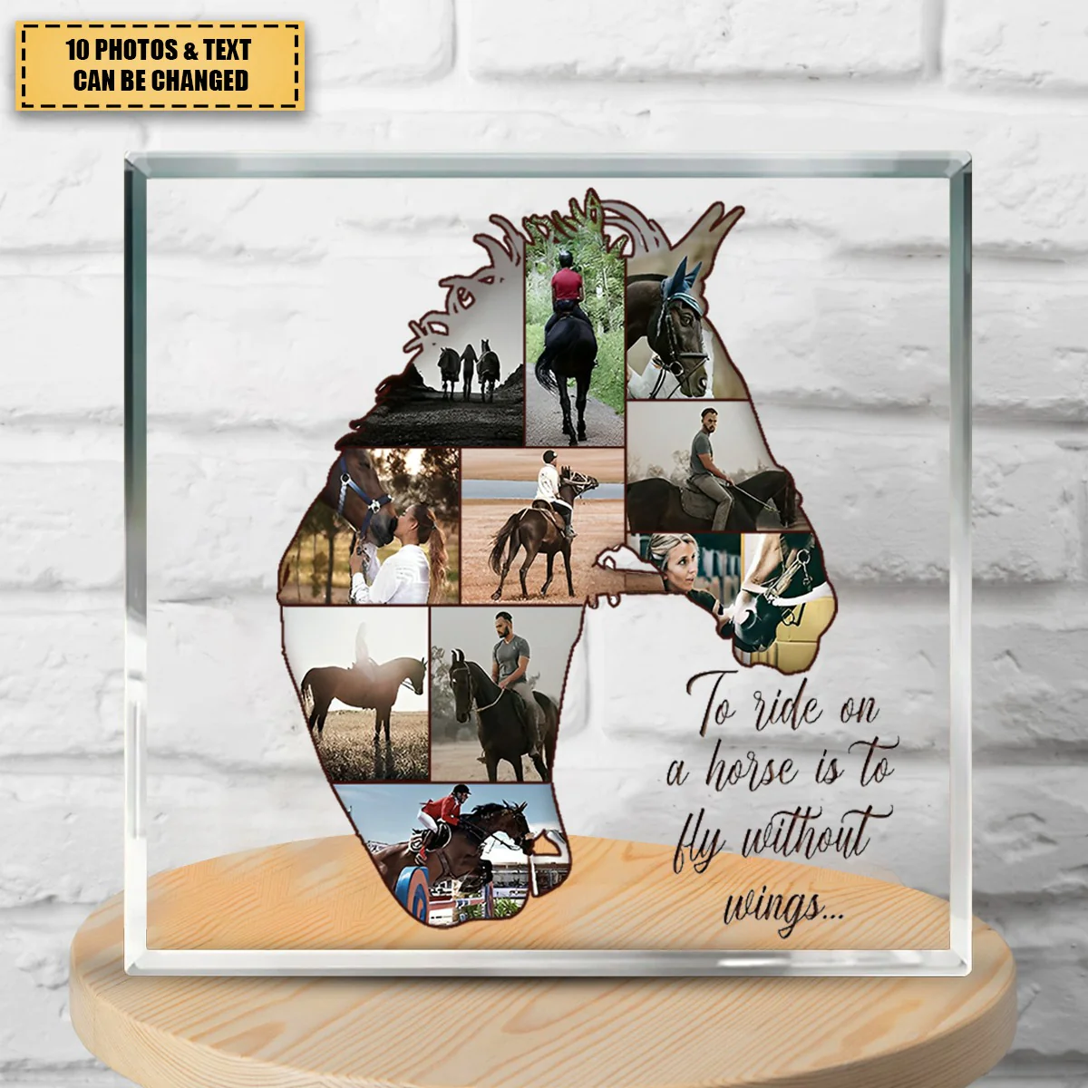 Horse Collage Photo Personalized  Acrylic Plaque Gift For Horse Riders, Horse Lover - Image 5