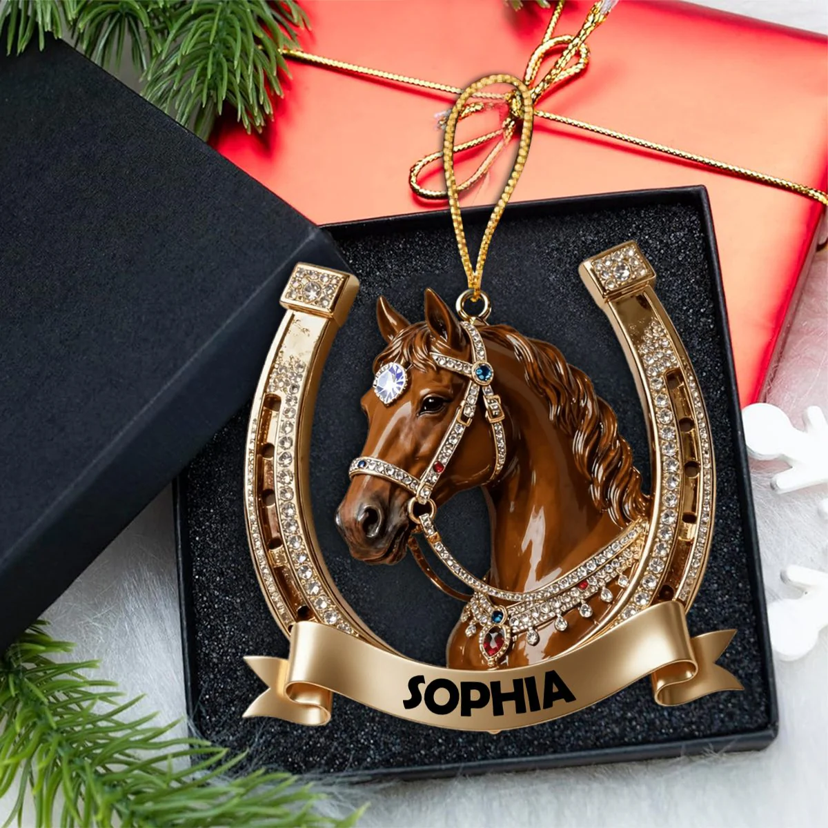 Horse Loving Personalized Christmas Ornament,Gift for Horse Lovers - Image 3