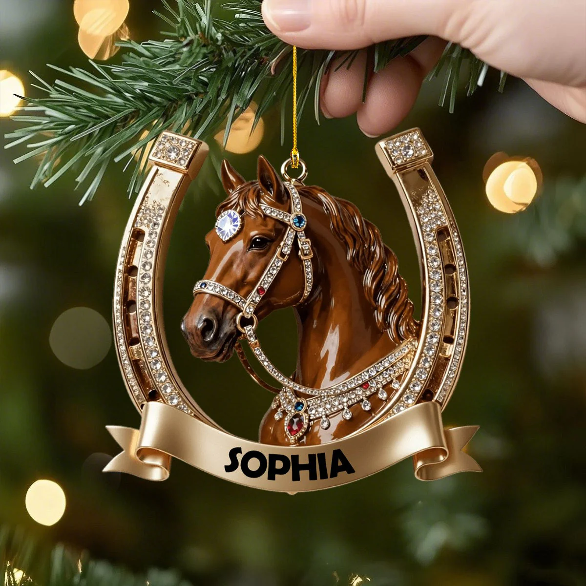Horse Loving Personalized Christmas Ornament,Gift for Horse Lovers - Image 4