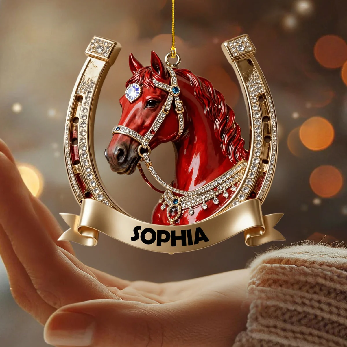 Horse Loving Personalized Christmas Ornament,Gift for Horse Lovers - Image 5