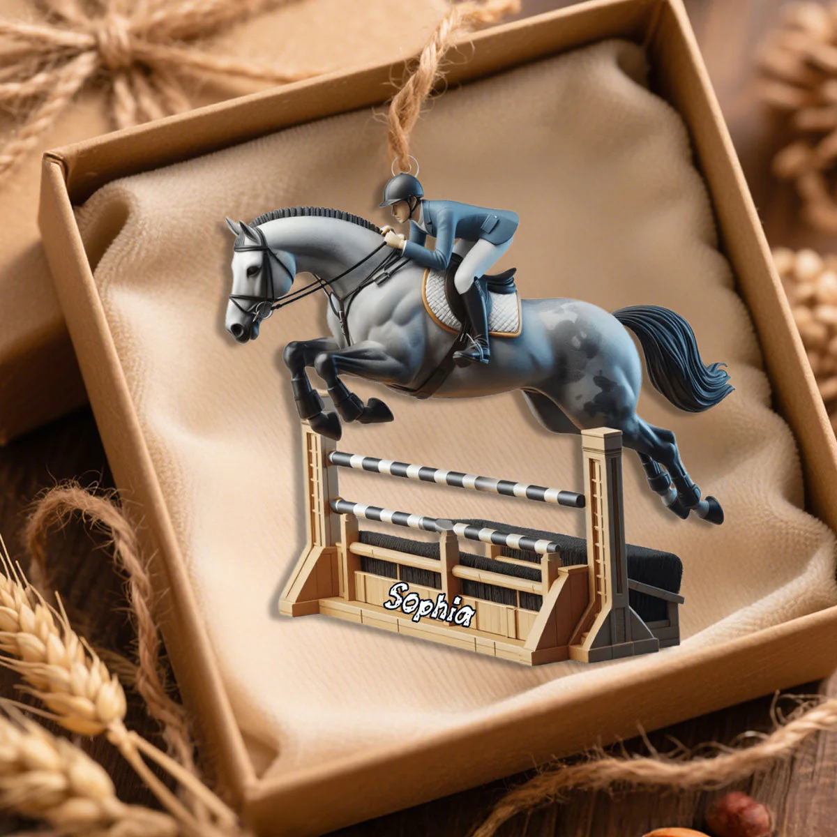 Horse Racer Personalized Christmas Ornament,Gift for Horse Lovers - Image 2