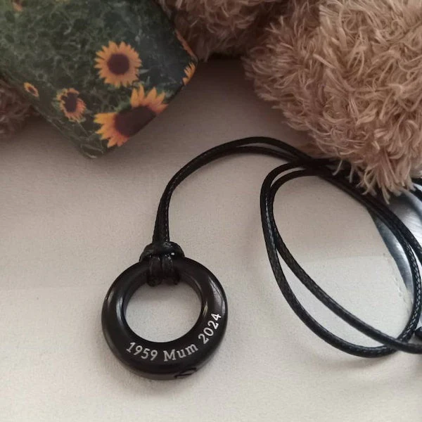 Human Ashes Keepsake, Dog Cat Hair Pet Memorial Personalized Urn Necklace - Image 4