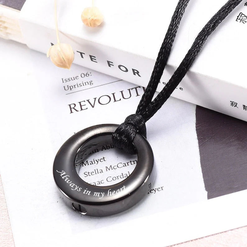 Human Ashes Keepsake, Dog Cat Hair Pet Memorial Personalized Urn Necklace - Image 6