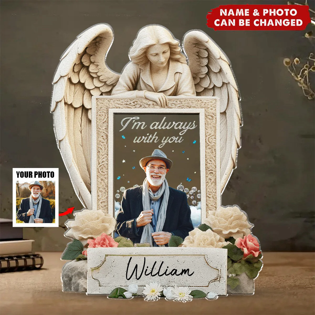 I Am Always With You Personalized Acrylic Photo Plaque - Image 2