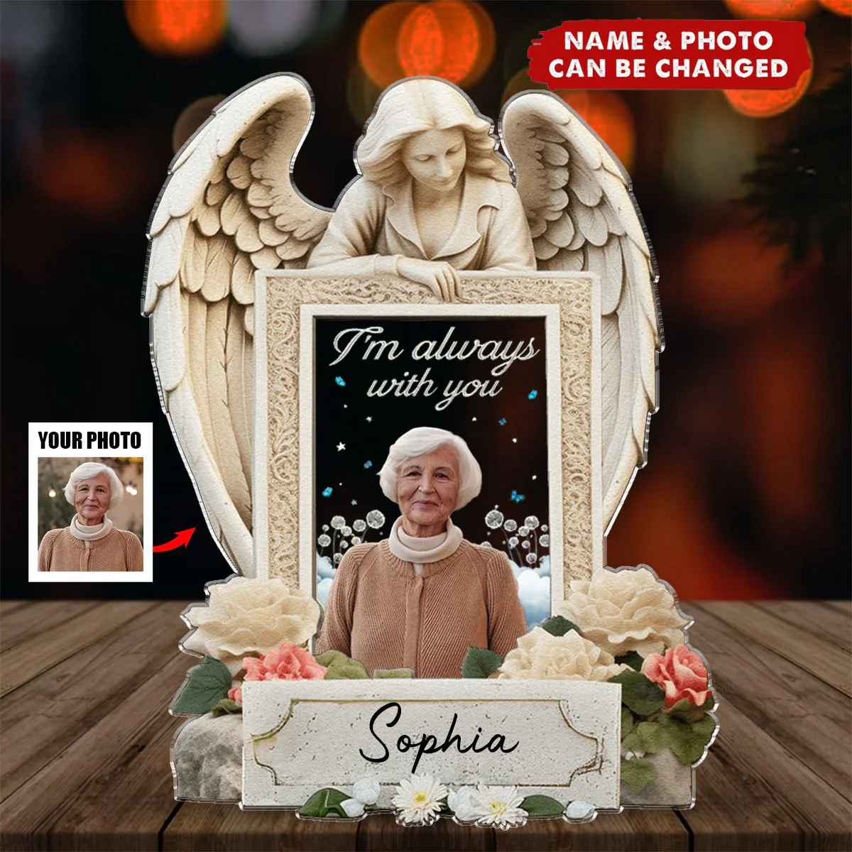 I Am Always With You Personalized Acrylic Photo Plaque - Image 3