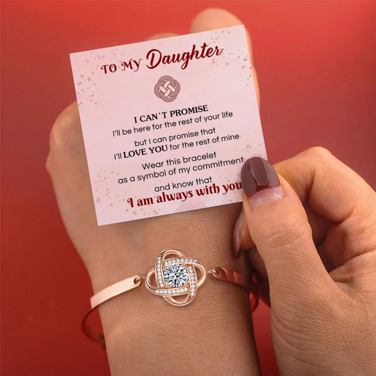 I Am Always With You - Personalized Birthstone Daughter Granddaughter Bracelet - Image 3
