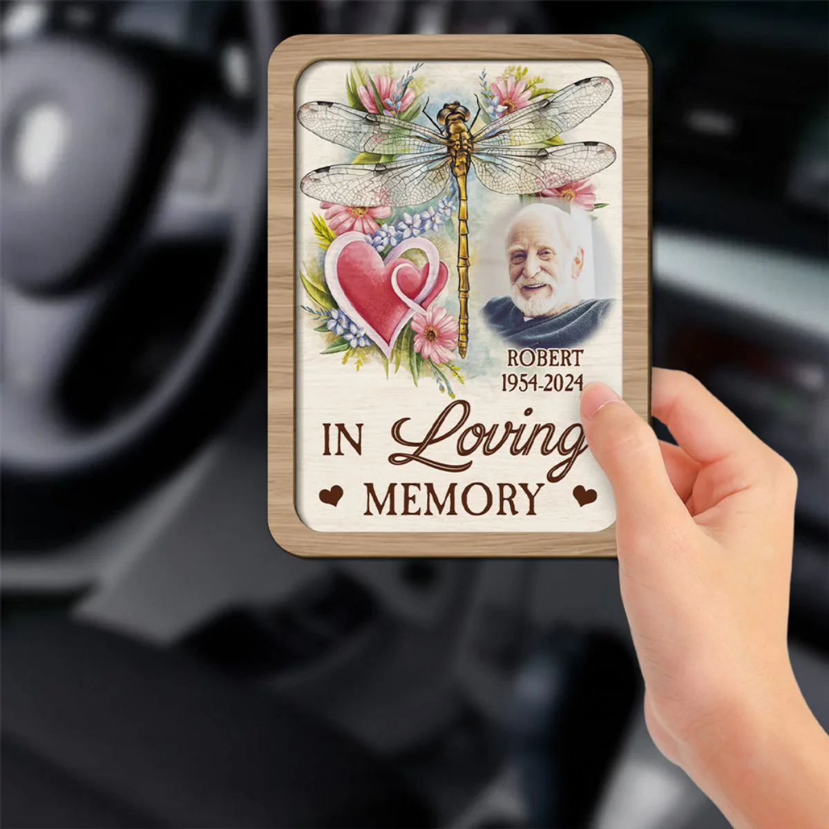 I Am Always With You - Personalized Dragonfly Car Visor Clip - Image 3